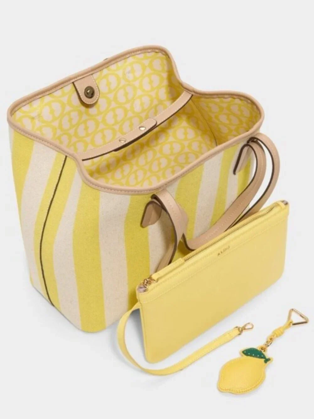 NWT Aldo Summertote Lemon Tote Bag - Picture 3 of 4